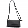 10016- GREY PU LEATHER TRI POCKET CLUTCH / CROSS BODY BAG